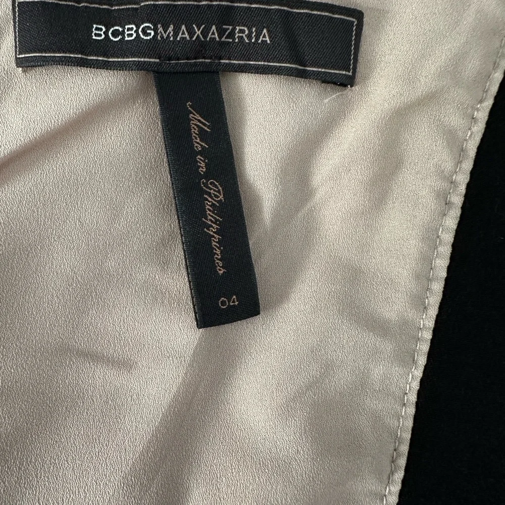 BCBGMaxAzria Black and Tan Midi Dress - Picture 7 of 9